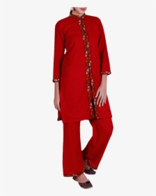 Red Kullu Patti Pure Wool Kurta - Costume, HD Png Download, Transparent PNG