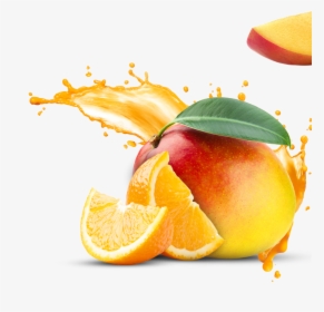 Mango With Splash Png , Png Download - Splash Fruit Juice Png, Transparent Png, Transparent PNG