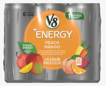 V8 Peach Mango Energy, HD Png Download, Transparent PNG