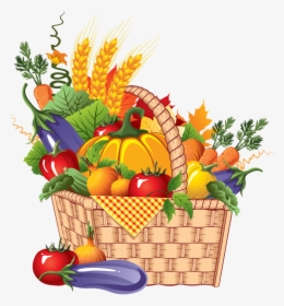 Basket Fruits And Vegetables Clipart, HD Png Download, Transparent PNG