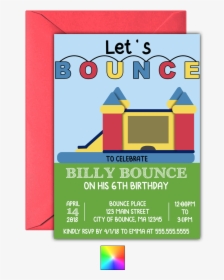Lets Bounce, Bounce House Party Invitation By Anton - House, HD Png Download, Transparent PNG