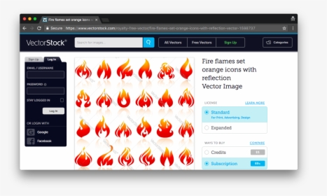 Vectorstock - Blaze Flame, HD Png Download, Transparent PNG