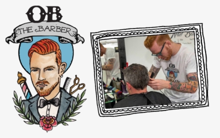 Barber Logo Caricature, HD Png Download, Transparent PNG