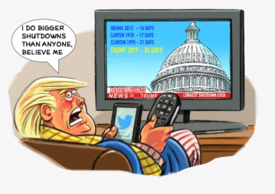 At The End Of A Week That Saw China Hopes Fade, Brexit - Trump Government Shutdown Cartoons, HD Png Download, Transparent PNG