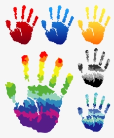 Coloured Hands - Transparent Color Hand Png, Png Download, Transparent PNG