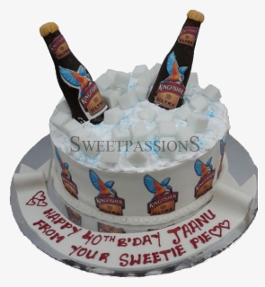 Kingfisher Ultra Bottles Cake - Kingfisher Beer Birthday Cake, HD Png Download, Transparent PNG
