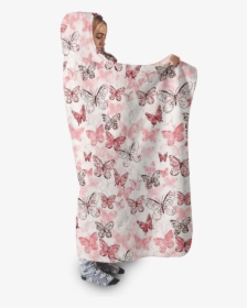 3d Butterfly Full-print Hooded Blanket - Pattern, HD Png Download, Transparent PNG