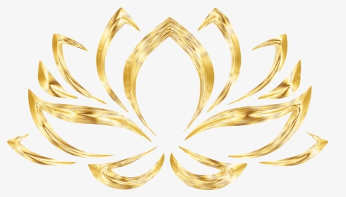 Aurumized Lotus Flower No Background Icons Png - Lotus Flower Transparent Gold, Png Download, Transparent PNG