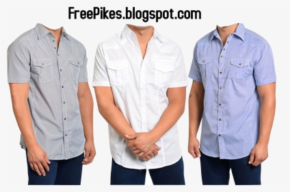 Three T Shirt Dress Free Png For Men S - Mens Short Sleeve Button Down, Transparent Png, Transparent PNG
