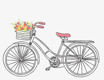 Bicycle Clipart Cycling - Line Drawing Of A Bicycle, HD Png Download, Transparent PNG