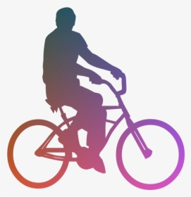Jake Bicycle Kona Company Hybrid Cyclo-cross Clipart - Bicycle People Silhouette Png, Transparent Png, Transparent PNG