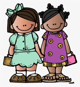 Black And White Two Sisters Clipart, HD Png Download, Transparent PNG