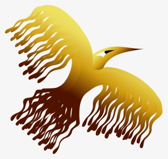 Phoenix, Bird, Decorative, Legend, Story, Rise, Golden - Golden Phoenix Bird Transparent, HD Png Download, Transparent PNG