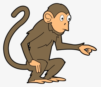 Animals » Apes Monkeys » Monkey Pointing - Monkey Clipart, HD Png Download, Transparent PNG