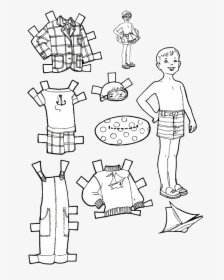 Paper Doll For Coloring, HD Png Download, Transparent PNG