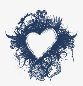 Heart, Framing, Heart-shaped, Blue, Photo Frame - Blue Transparent Heart Frame, HD Png Download, Transparent PNG