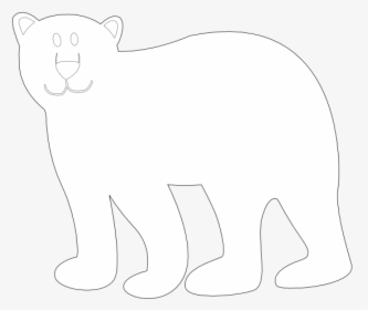 Bear Animal Black White Line Teddy Bear Animal 555px - Free Polar Bear Svg, HD Png Download, Transparent PNG