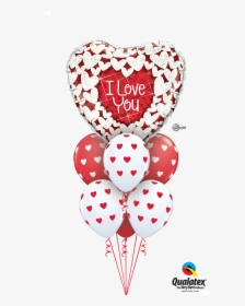 Glittering Hearts Love Balloon Bouquet - Glitter I Love U, HD Png Download, Transparent PNG