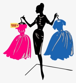 Fashion Clothing Woman Dress Model - Transparent Fashion Clip Art, HD Png Download, Transparent PNG