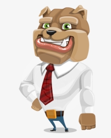 Business Confident Dog Cartoon - Caricature Character Design Vector, HD Png Download, Transparent PNG