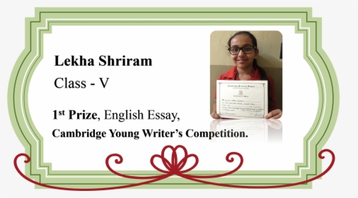 Lekha Shriram English Essay, HD Png Download, Transparent PNG