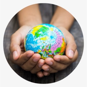 Make Friends Across The Globe - Person Holding Globe, HD Png Download, Transparent PNG