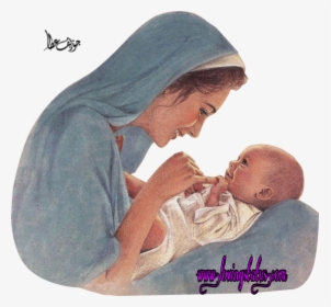 Maa Ka Pyar Status In Hindi - Draw Mother Mary Holding Baby Jesus, HD Png Download, Transparent PNG