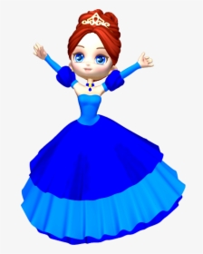 Princess In Blue - Clipart Of Princess, HD Png Download, Transparent PNG