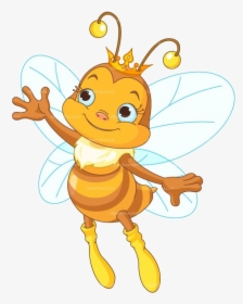 Bee X Queen Clipart Is Graphic Novel Aimed Transparent - Flying Queen Bee Cute, HD Png Download, Transparent PNG
