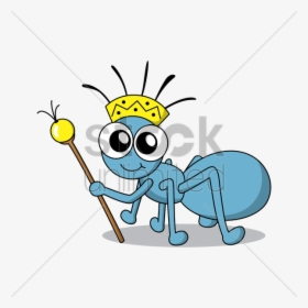 Ants Vector Queen - Ant With A Crown Clipart, HD Png Download, Transparent PNG