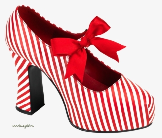 Clipart Shoes Chappal - Striped Shoe High Heel, HD Png Download, Transparent PNG