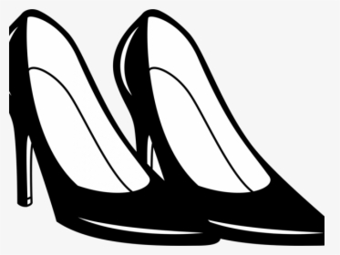 Transparent High Heel Clipart Black And White - Shoes Clipart Black And White, HD Png Download, Transparent PNG