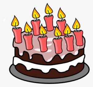 9th Birthday Cake Clip Art - Birthday Cake With 4 Candles, HD Png Download, Transparent PNG