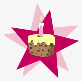 Cake With Candle Clipart , Png Download - Cartoon Cookie Cake, Transparent Png, Transparent PNG