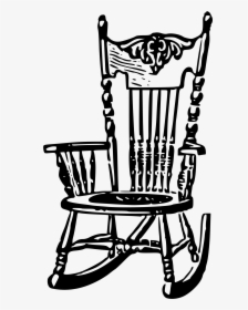 Clipart Rock Chair - Black And White Rocking Chair Clip Art, HD Png Download, Transparent PNG