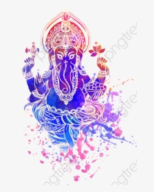 Ganesha Ink Elephant Head - Ganesha Transparent Png, Png Download, Transparent PNG