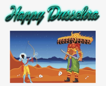 Dussehra Wishes Png Free Background - Durga Puja And Dussehra, Transparent Png, Transparent PNG