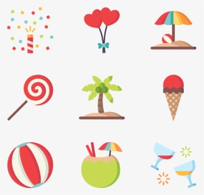 Summer Party Icons Png, Transparent Png, Transparent PNG