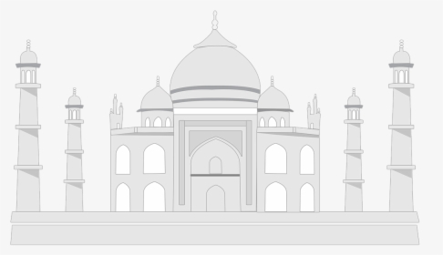Taj Mahal Sketch Black And White, HD Png Download, Transparent PNG