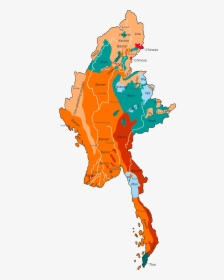 Clip Art File Ethnolinguistic Of En - Burma Ethnic Groups Map, HD Png Download, Transparent PNG