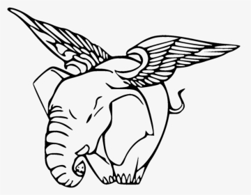 Indian Elephant Iron Elephant Tattoo African Elephant - Sketch, HD Png Download, Transparent PNG