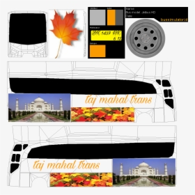 Taj Mahal , Png Download - Bus Simulator Indonesia White Skin, Transparent Png, Transparent PNG