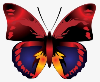 Butterfly Cartoon Png - Red Butterfly Clipart Hd, Transparent Png, Transparent PNG