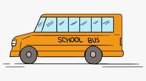 How To Draw School Bus - Bus Drawing Png, Transparent Png, Transparent PNG