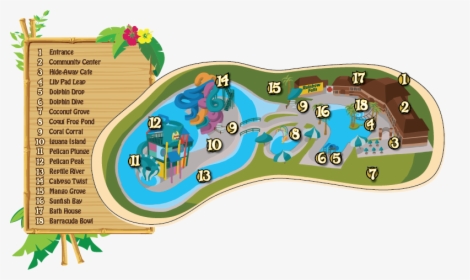 Rf Map - Rainbow Falls Waterpark, HD Png Download, Transparent PNG