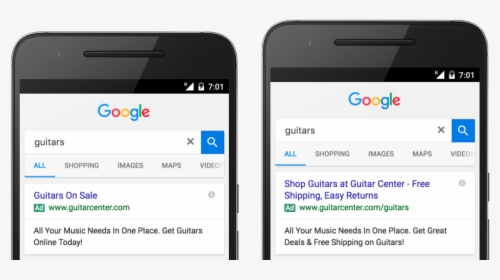 Google Expanded Text Ads Go Live - Text Ad Vs Expanded Text Ad, HD Png Download, Transparent PNG