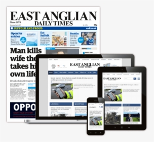 Eastern Daily Press Newspaper - Times From Print To Online Edition, HD Png Download, Transparent PNG