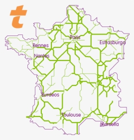 Carreteras De Francia - Map, HD Png Download, Transparent PNG