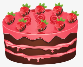 Strawberry Cake Png - Birthday Cake Clip Art Transparent, Png Download, Transparent PNG