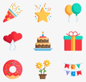 Celebrations - Happy Birthday Icon Png, Transparent Png, Transparent PNG